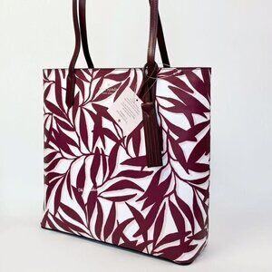 Kate Spade Handbag Jana Tote Carryall Bag with Foliage Multi Print